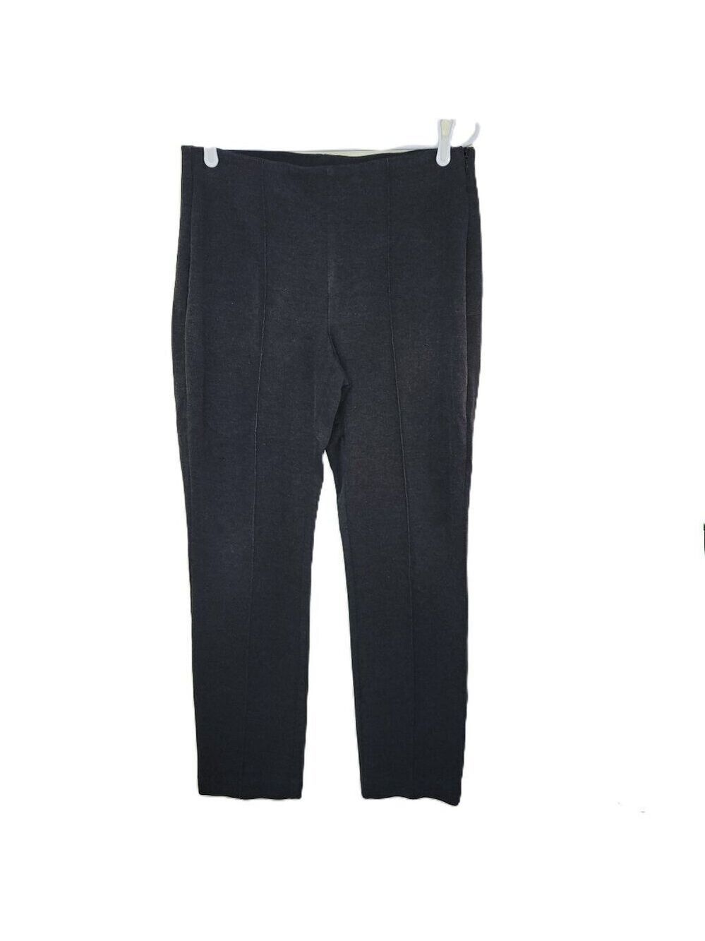 Chico's Ponte Knit Ankle Pants Graphite Gray Pull On Career Size‎ M